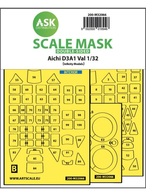 Art Scale - 1/32 Aichi D3A1 Val double-sided express self adhesive mask for Infinity 3206