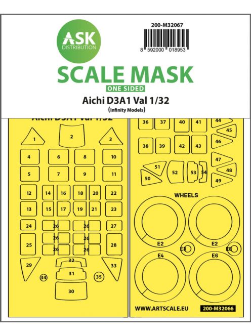 Art Scale - 1/32 Aichi D3A1 Val one-sided express self adhesive mask for Infinity 3206