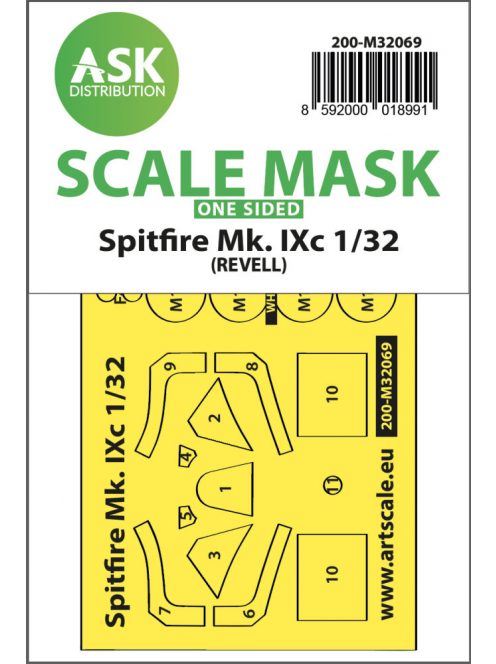 Art Scale - 1/32 Spitfire Mk.IXc one-sided fit mask for Revell