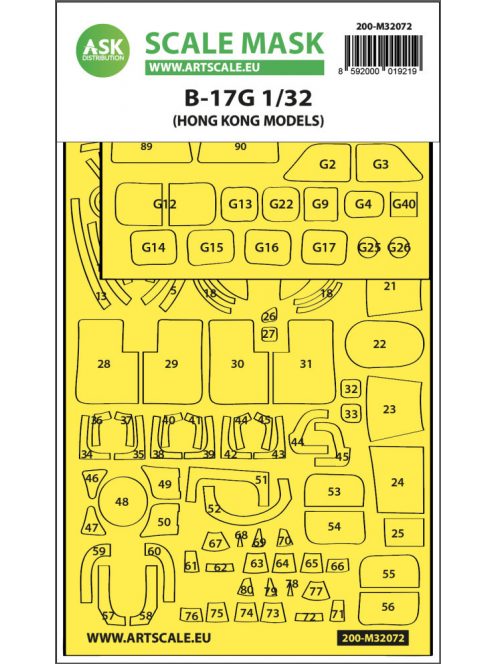 Art Scale - 1/32 B-17G express fit mask for HK Model