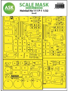   Art Scale - 1/32 Heinkel He 111P-1  double-sided express fit mask for Revell