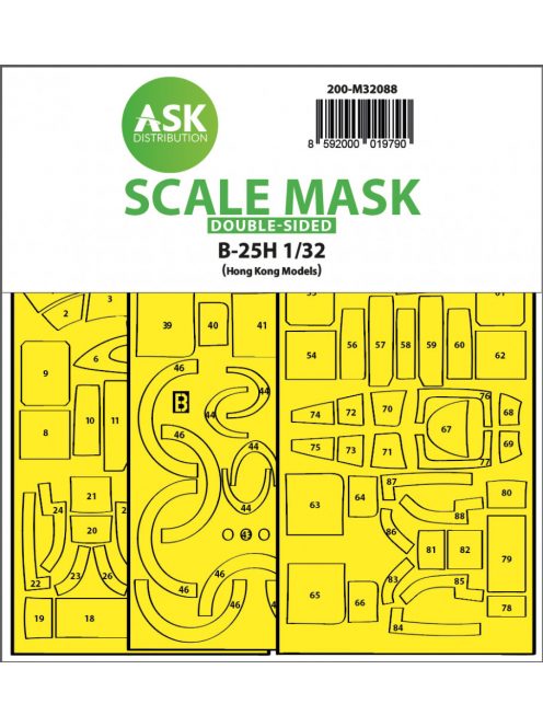 Art Scale - 1/32 B-25H Mitchell double-sided express fit mask for HK Models