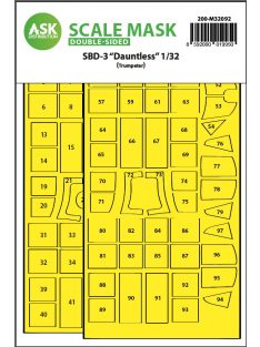   Art Scale - 1/32 SBD-3 Dauntless double-sided express fit mask for Trumpeter