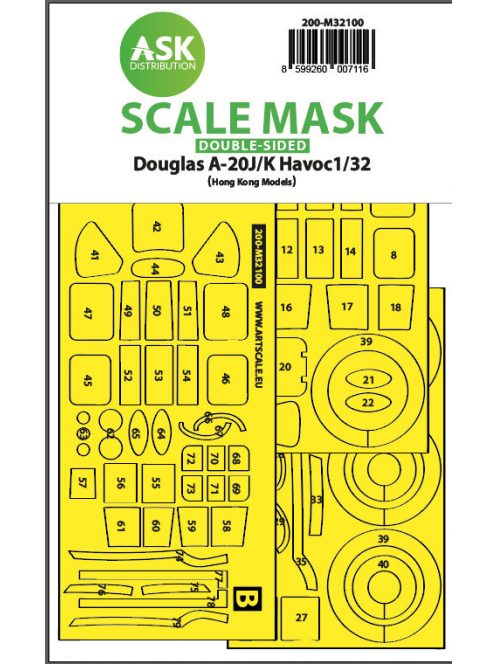 Art Scale - 1/32 A-20J/K Havoc double-sided express mas for HK Models