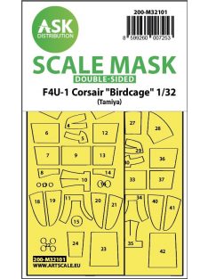   Art Scale - 1/32 F4U-1 Corsair Birdcage double-sided express fit mask for Tamiya