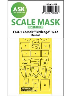   Art Scale - 1/32 F4U-1 Corsair Birdcage one-sided express fit mask for Tamiya