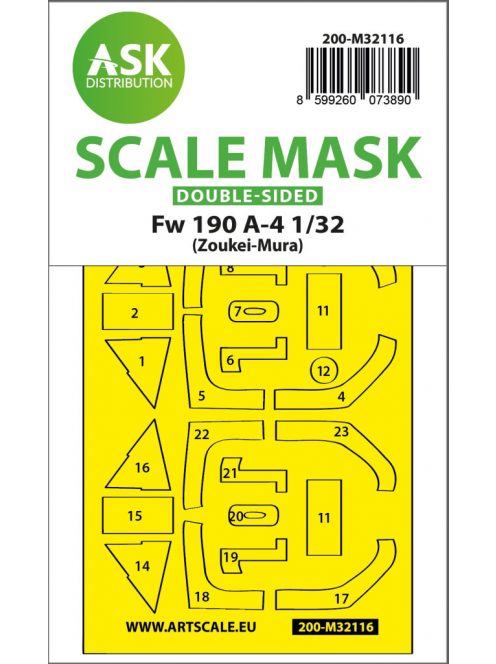 Art Scale - 1/32 Fw 190A-4 double-sided express fit mask for Zoukei-Mura