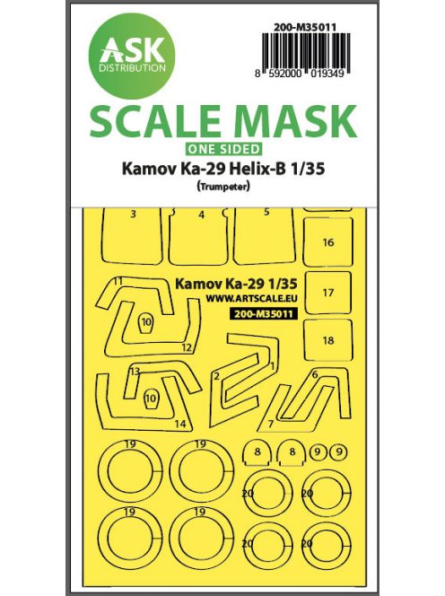 Art Scale - 1/35 Kamov Ka-29 Helix-B one-sided painting mask forTrumpeter