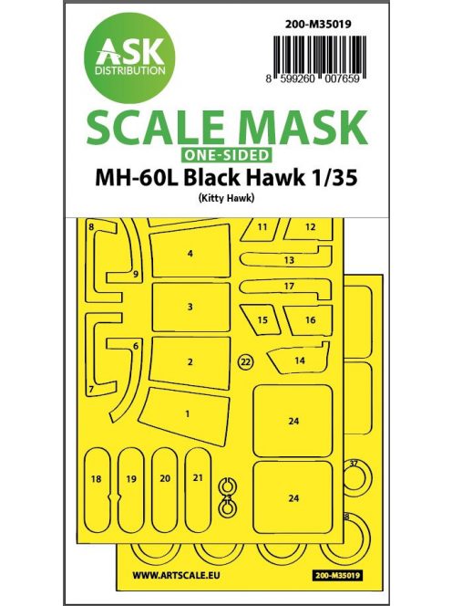 Art Scale - 1/35 MH-60L Black Hawk one-sided express fit painting mask for Kitty Hawk