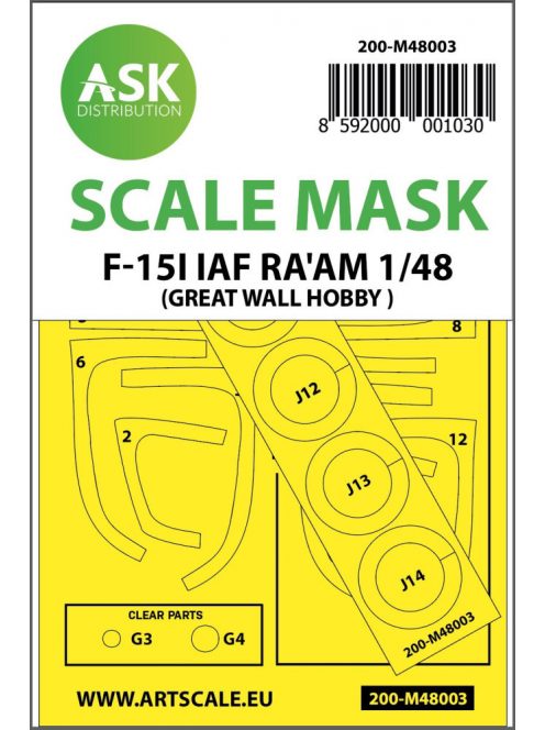 Art Scale - 1/48 F-15I Ra'am double-sided painting mask for Great Wall Hobby