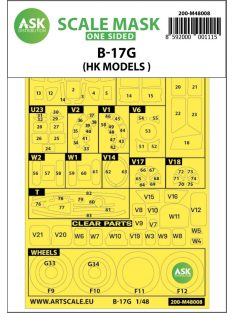   Art Scale - 1/48 B-17G Flying Fortress outside painting mask for HK Models