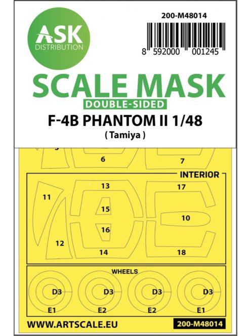 Art Scale - 1/48 F-4B Phantom double-sided painting mask for Tamiya