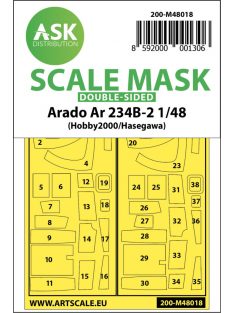   Art Scale - 1/48 Arado Ar 234B-2 double-sided painting mask for Hasegawa / Hobby2000