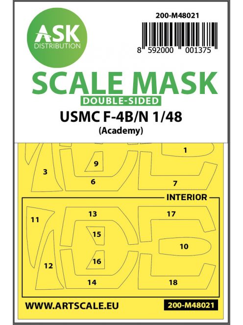 Art Scale - 1/48 USMC F-4B/N double-sided painting mask for Academy