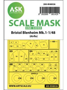   Art Scale - 1/48 Bristol Blenheim Mk.I one-sided painting mask for Airfix