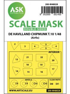   Art Scale - 1/48 De Havilland Chipmunk T.10 double-sided painting mask for Airfix