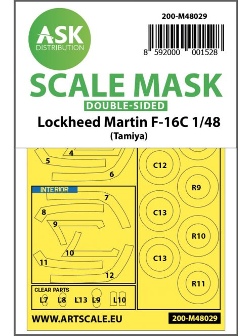 Art Scale - 1/48 F-16C double-sided painting mask for Tamiya