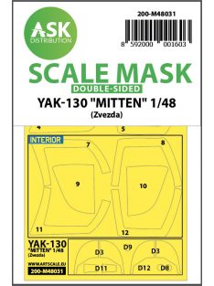   Art Scale - 1/48 Yak-130 "Mitten" double-sided painting mask for Zvezda