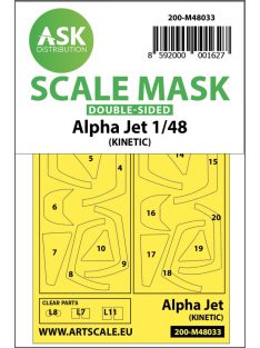   Art Scale - 1/48 Alpha Jet double-sided painting mask for Kinetic