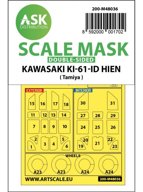 Art Scale - 1/48 Kawasaki Ki-61-ID Hien double-sided painting mask for Tamiya