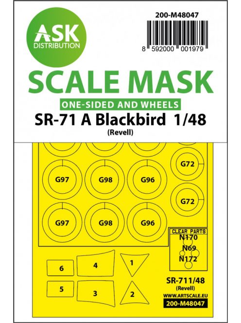 Art Scale - 1/48 SR-71 A Blackbird one-sided mask for Revell