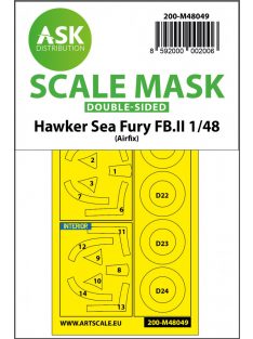   Art Scale - 1/48 Hawker Sea Fury FB.11 double-sided mask for Airfix