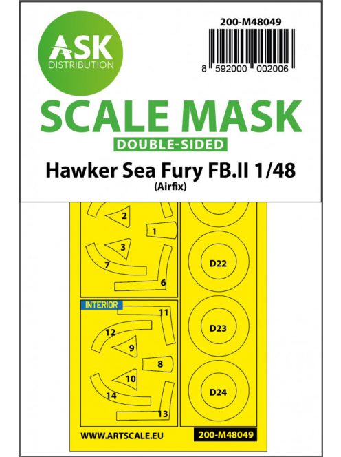 Art Scale - 1/48 Hawker Sea Fury FB.11 double-sided mask for Airfix