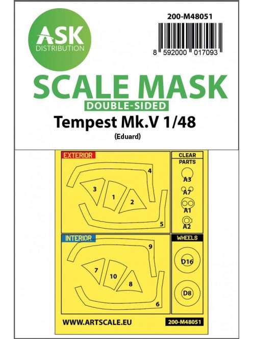 Art Scale - 1/48 Tempest Mk.V double-sided express mask for Eduard