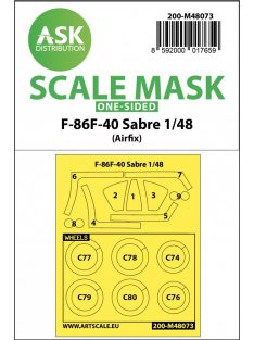 Art Scale - 1/48 F-86F-40 Sabre one-sided mask for Airfix