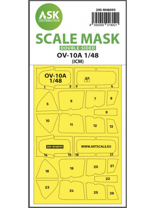 Art Scale - 1/48 OV-10A double-sided mask self-adhesive pre-cutted for ICM