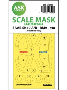   Art Scale - 1/48 SAAB SK60 double-sided mask self-adhesive, pre-cutted for Pilot-Replicas