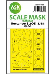   Art Scale - 1/48 Buccaneer S.2C/D one-sided mask self-adhesive, pre-cutted for Airfix