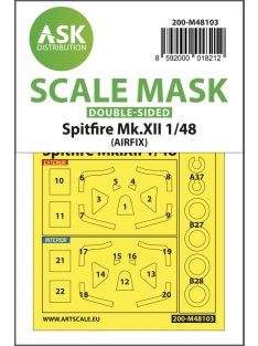   Art Scale - 1/48 Spitfire Mk.XII double-sided mask self-adhesive, pre-cutted for Airfix