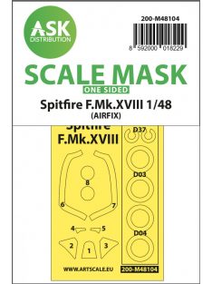   Art Scale - 1/48 Spitfire F.Mk.XVIII one-sided mask self-adhesive, pre-cutted for Airfix