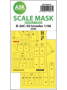   Art Scale - 1/48 B-26C-50 Invader double-sided mask self-adhesive pre-cutted for ICM