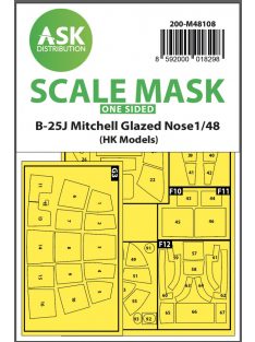   Art Scale - 1/48 B-25J Mitchell one-sided mask self-adhesive pre-cutted for HK Models