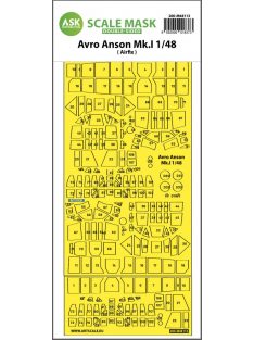   Art Scale - 1/48 Avro Anson Mk.I double-sided express mask, self-adhesive and pre-cutted for Airfix