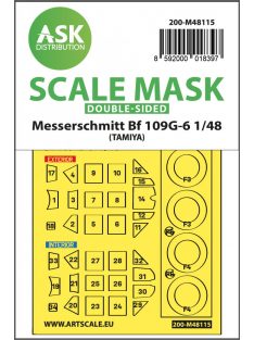   Art Scale - 1/48 Messerschmitt Bf 109G-6 double-sided express mask, self-adhesive and pre-cutted for Tamiya