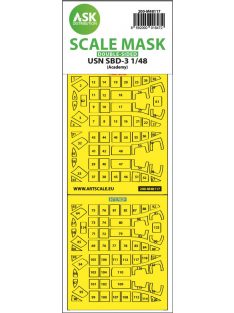   Art Scale - 1/48 USN SBD-3 double-sided express mask, self-adhesive and pre-cutted for Academy