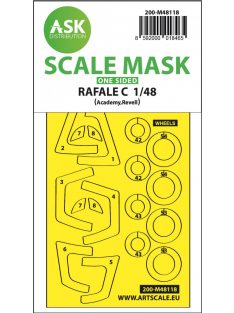   Art Scale - 1/48 Rafale C one-sided express mask, self-adhesive and pre-cutted for Academy