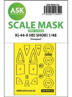   Art Scale - 1/48 Ki-44-II HEI SHOKI one-sided express mask, self-adhesive and pre-cutted for Hasegawa