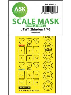   Art Scale - 1/48 J7W1 Shinden double-sided express mask, self-adhesive and pre-cutted for Hasegawa