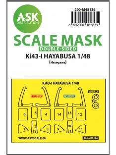   Art Scale - 1/48 Ki-43-I Hayabusa double-sided express mask, self-adhesive and pre-cutted for Hasegawa