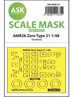   Art Scale - 1/48 A6M2b Zero Type 21 one-sided express mask for Academy