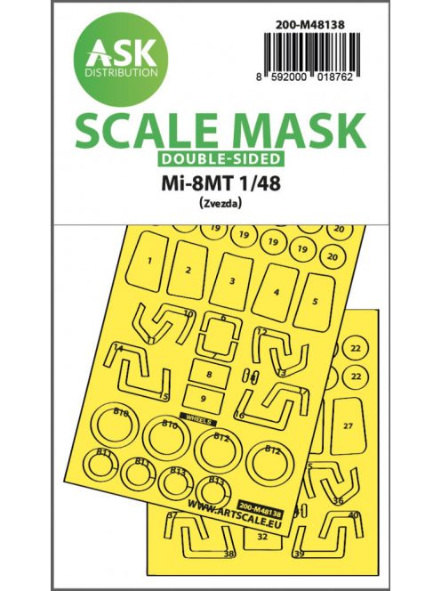 Art Scale - 1/48 Mil Mi-8MT double-sided express fit mask for Zvezda