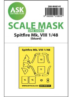   Art Scale - 1/48 Spitfire Mk.VIII one-sided express fit mask for Eduard