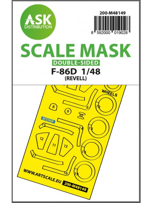 Art Scale - 1/48 F-86D double-sided express fit mask for Revell