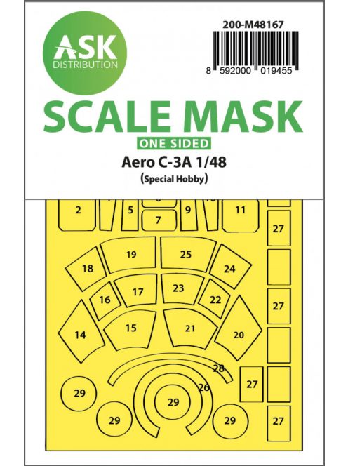 Art Scale - 1/48 Aero C-3A one-sided express fit  mask for Special Hobby