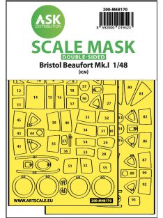   Art Scale - 1/48 Bristol Beaufort Mk.I  double-sided express fit  mask for ICM