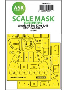   Art Scale - 1/48 Westland Sea King HAS.1/HAS.5/HU.5  double-sided express fit  mask for Airfix